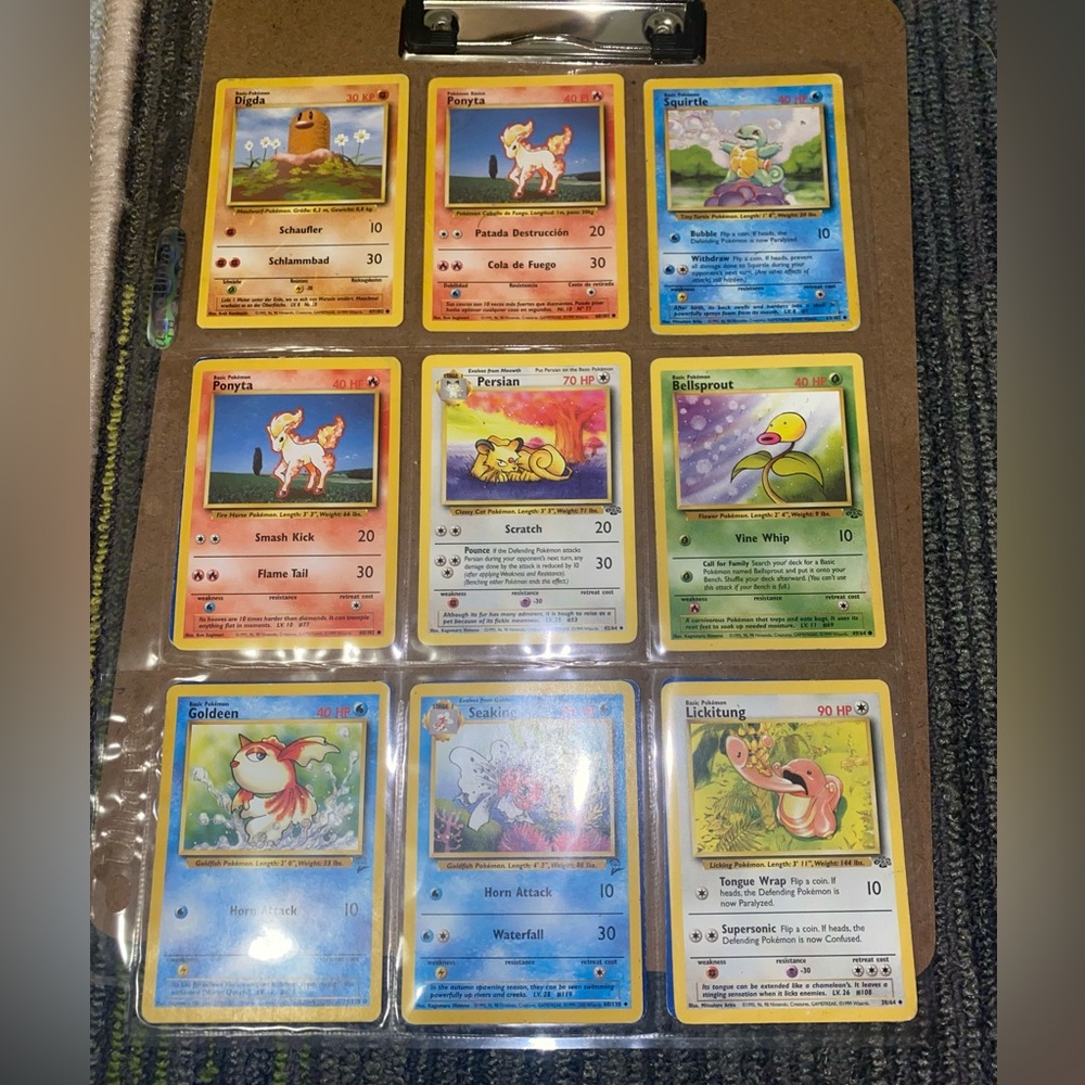 Pokémon Cards base set 2, unlimited, jungles, and fossil that’s are fair shape